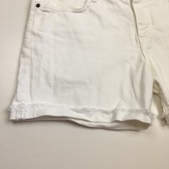 CURRENT ELLIOTT Sugar Wash The Boyfriend Roll Short Cuffed Raw Hem Denim Shorts - Picture 7 of 15